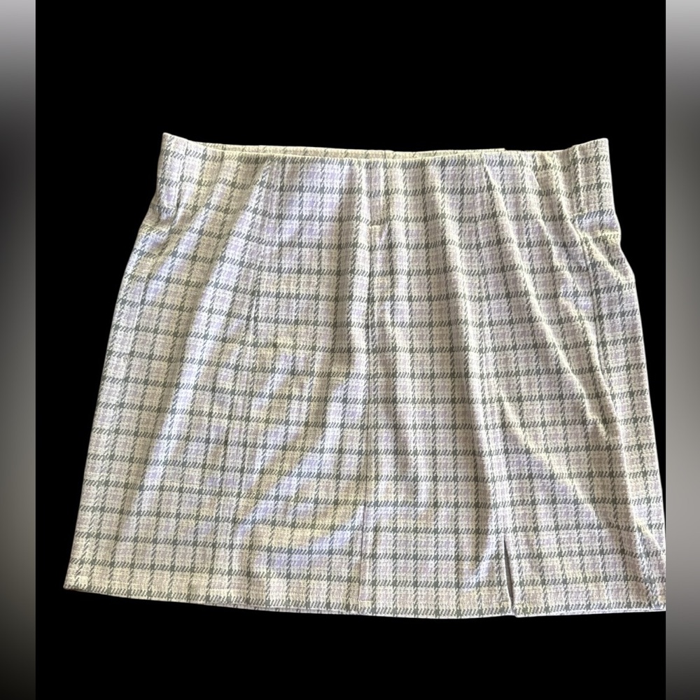🆕 American Eagle Super Hi-Rise Stretch Skirt Mini Plaid Pull On Pockets